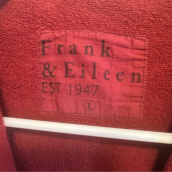 FRANK & EILEEN Willa Triple Fleece Wrap Dress Cranberry Red - Picture 6 of 8